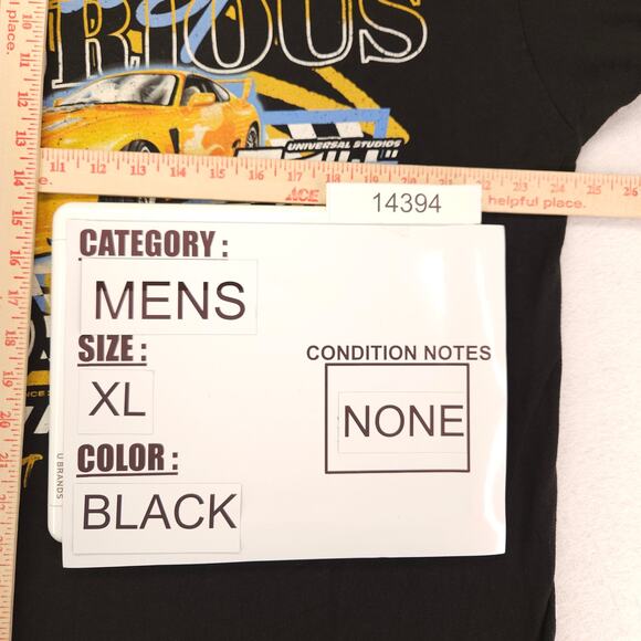 Fast And Furious Movie Crew Neck Short Sleeve T Shirt Mens Size XL Black - Picture 7 of 9